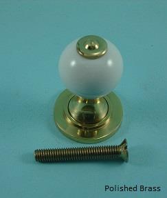 Window Shutter Knob - White Ceramic - 083CW