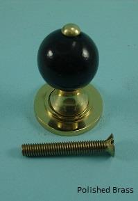 Window Shutter Knob - Black Wood - 083WB