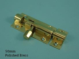 Barrel Bolt - Solid Brass - 25mm Wide - 410