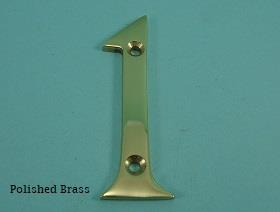 75mm (3") Solid Brass Numerals - 450 1-5