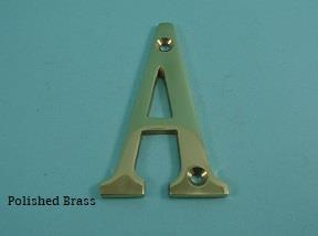 75mm (3") Solid Brass Numerals - 450 A-B