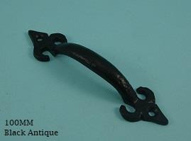 Fleur-De-Lys Pull Handles Black Antique - 522