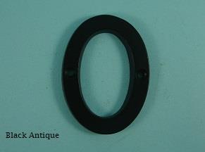 75mm (3") Black Antique Numerals - 550 0-9