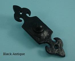 Fleur De Lys Bell Push - Black Antique - 572