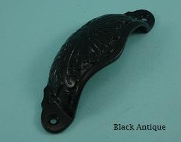 Cup Pull Handle - Ornate, Black Antique 114mm - 576