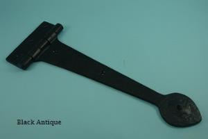 260mm Arrow Head Tee Hinges - Black Antique (Pair) - 581