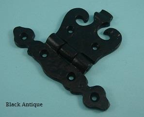 Unequal Hinges - Black Antique (Pair) - 583