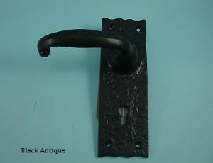 Traditional Lever Lock Set - Black Antique (Pair) - 587