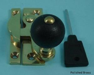 Clo Fastener - Black Wood Knob: Locking - 108WBL