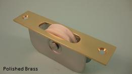 1 3/4" Sash Pulley with Nylon Wheel & Solid Brass Square Faceplate - 155