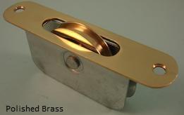 2" Sash Pulley with Brass Wheel & Solid Brass Radius Faceplate - 240