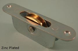 1 3/4" Brass Wheel Pulley Steel Radius Faceplate - 252