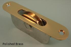 Ball Bearing 1 3/4" Brass Wheel Pulley, Solid Brass Radius Faceplate - 270
