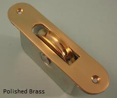2 1/4" Brass Wheel Pulley, Solid Brass Radius Faceplate - 277R
