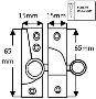 Straight Arm Fastener - Knurled Knob - Narrow: Non-Locking - 078N