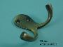 Double Wardrobe Hook Victorian Solid Brass - 433