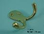 Double Wardrobe Hook Victorian Solid Brass - 433