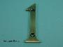 75mm (3") Solid Brass Numerals - 450 1-5