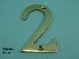 75mm (3") Solid Brass Numerals - 450 1-5