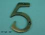 75mm (3") Solid Brass Numerals - 450 1-5