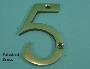 75mm (3") Solid Brass Numerals - 450 1-5