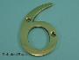 75mm (3") Solid Brass Numerals - 450 6-0