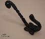 Hat & Coat Hook, Twisted Black Antique - 531
