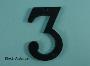 75mm (3") Black Antique Numerals - 550 0-9