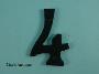 75mm (3") Black Antique Numerals - 550 0-9