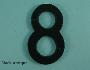 75mm (3") Black Antique Numerals - 550 0-9