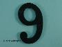 75mm (3") Black Antique Numerals - 550 0-9