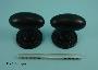 Oval Mortice Knob Set - Black Antique (Pair) - 573