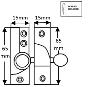 Plain Round Knob: Straight Arm Fastener - Narrow - Non-Locking - 097N