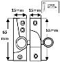 Raised Round Knob: Straight Arm Fastener - Narrow - Non-Locking - 099N