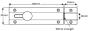 Door Bolt - Modern, Solid Brass - 416