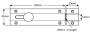 Door Bolt - Modern, Solid Brass - 416