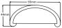 Cup Pull Handle, Solid Brass 93mm - 423