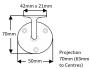 Standard Handrail Bracket Solid Brass - 440