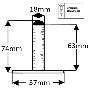 Projecting Door Stop Solid Brass - 445