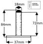 Projecting Door Stop Solid Brass - 445