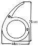 75mm (3") Solid Brass Numerals - 450 6-0