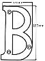 75mm (3") Solid Brass Numerals - 450 A-B