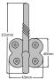 Hat & Coat Hook, Twisted Black Antique - 531