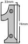 75mm (3") Black Antique Numerals - 550 0-9