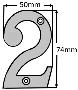 75mm (3") Black Antique Numerals - 550 0-9