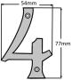 75mm (3") Black Antique Numerals - 550 0-9