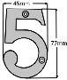 75mm (3") Black Antique Numerals - 550 0-9