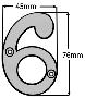 75mm (3") Black Antique Numerals - 550 0-9