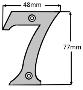 75mm (3") Black Antique Numerals - 550 0-9