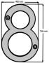 75mm (3") Black Antique Numerals - 550 0-9
